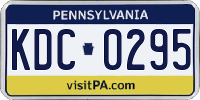 PA license plate KDC0295