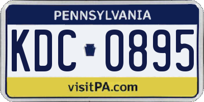 PA license plate KDC0895