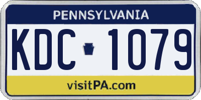 PA license plate KDC1079