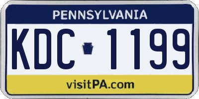 PA license plate KDC1199