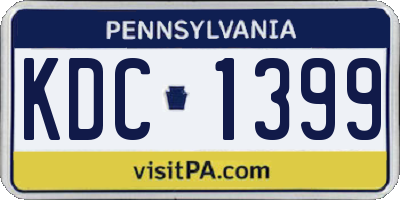 PA license plate KDC1399