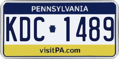 PA license plate KDC1489
