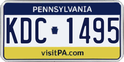 PA license plate KDC1495
