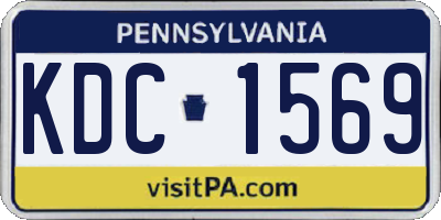 PA license plate KDC1569
