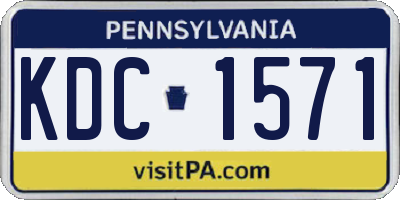 PA license plate KDC1571