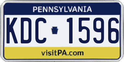PA license plate KDC1596