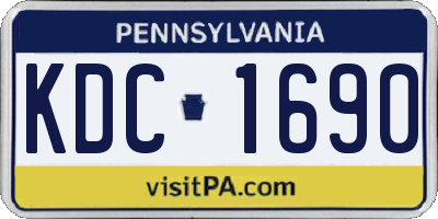PA license plate KDC1690