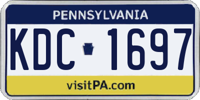 PA license plate KDC1697