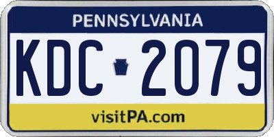 PA license plate KDC2079