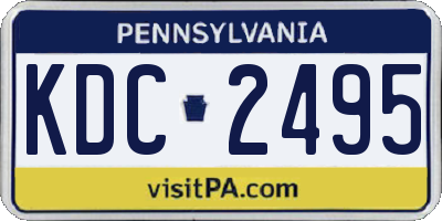 PA license plate KDC2495