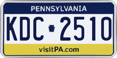 PA license plate KDC2510