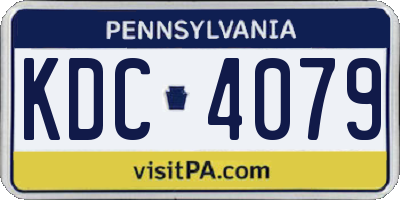 PA license plate KDC4079