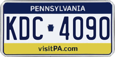 PA license plate KDC4090
