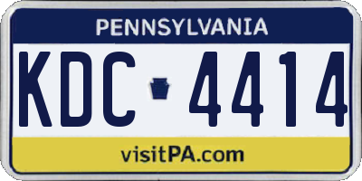 PA license plate KDC4414