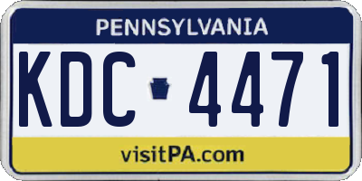 PA license plate KDC4471