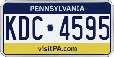 PA license plate KDC4595