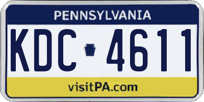 PA license plate KDC4611