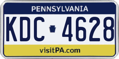PA license plate KDC4628