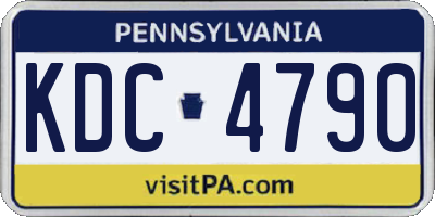 PA license plate KDC4790