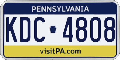 PA license plate KDC4808