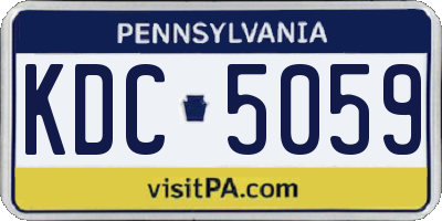 PA license plate KDC5059