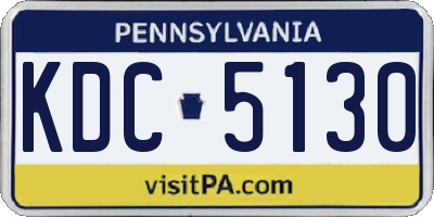 PA license plate KDC5130