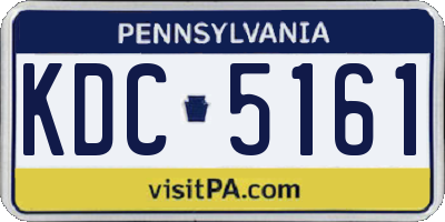 PA license plate KDC5161