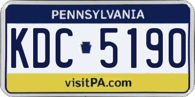 PA license plate KDC5190