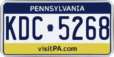 PA license plate KDC5268