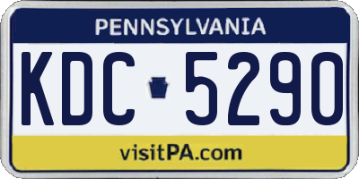 PA license plate KDC5290