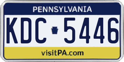 PA license plate KDC5446