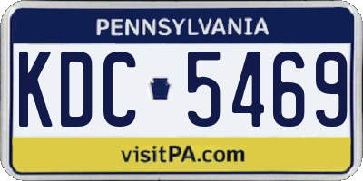 PA license plate KDC5469