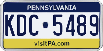 PA license plate KDC5489