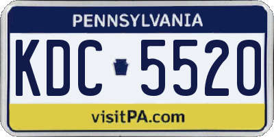 PA license plate KDC5520