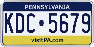 PA license plate KDC5679