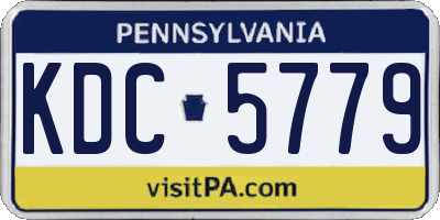 PA license plate KDC5779