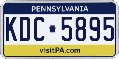 PA license plate KDC5895