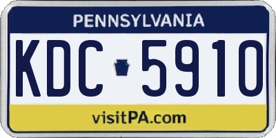 PA license plate KDC5910