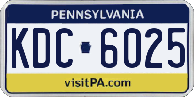 PA license plate KDC6025