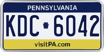 PA license plate KDC6042