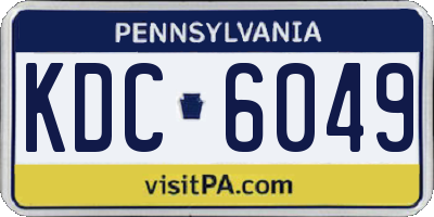 PA license plate KDC6049