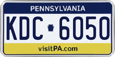 PA license plate KDC6050