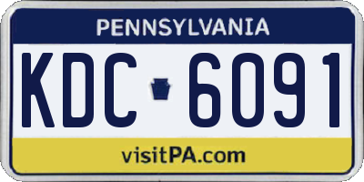 PA license plate KDC6091