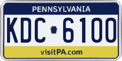 PA license plate KDC6100