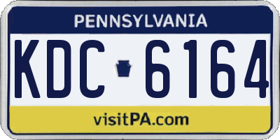 PA license plate KDC6164