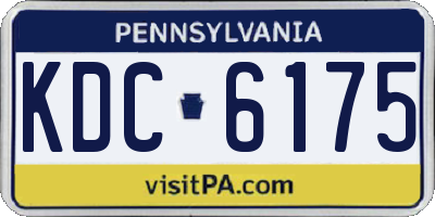 PA license plate KDC6175