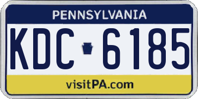 PA license plate KDC6185