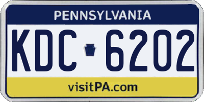 PA license plate KDC6202