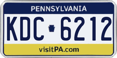 PA license plate KDC6212