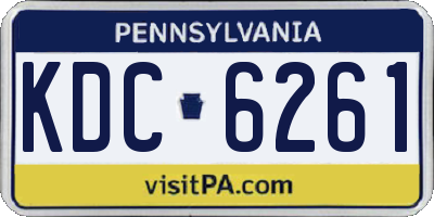 PA license plate KDC6261